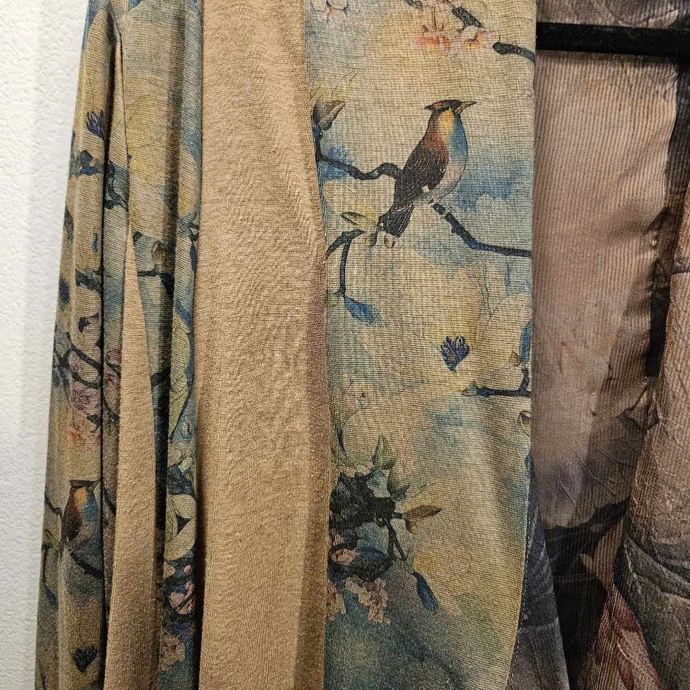 Soft Surroundings Tea Gardens Printed Floral Open Cardigan Women Size XL - Picture 3 of 6